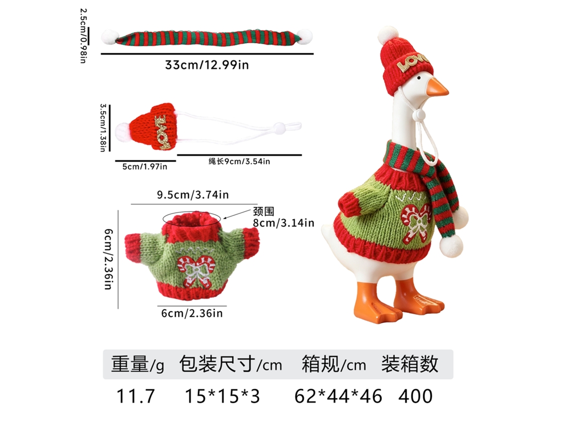 Laxiscreed Conjunto De Roupa E Acessórios Para Patinho De 7 Polegadas, Decoração E Bonecos Para Jardim