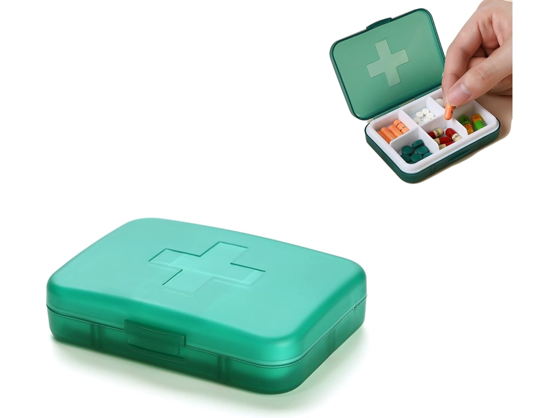Porta Comprimidos Semanal, Organizador De Comprimidos Portátil Com 6 Compartimentos, Diário Para Dias, Comporta Medicamentos, Prod Aquaforge