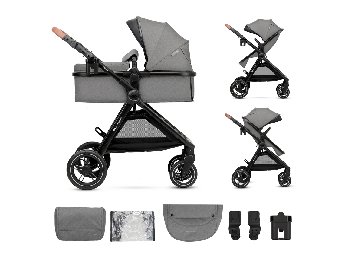 Carrinho Multifuncional 2 Em 1 Kinderkraft Esme Moonlight Grey