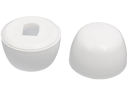 Tampa de Assento Sanitário em Plástico Abs, 34 Mm X 22 Mm, Branca, 2 Conjuntos CHABERLU