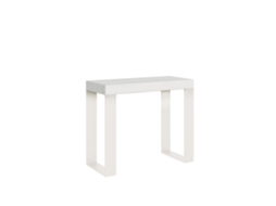 Mesa Consola Extensível 90X40/196 Cm Tecno Small Cinza Branca Quadro Branco