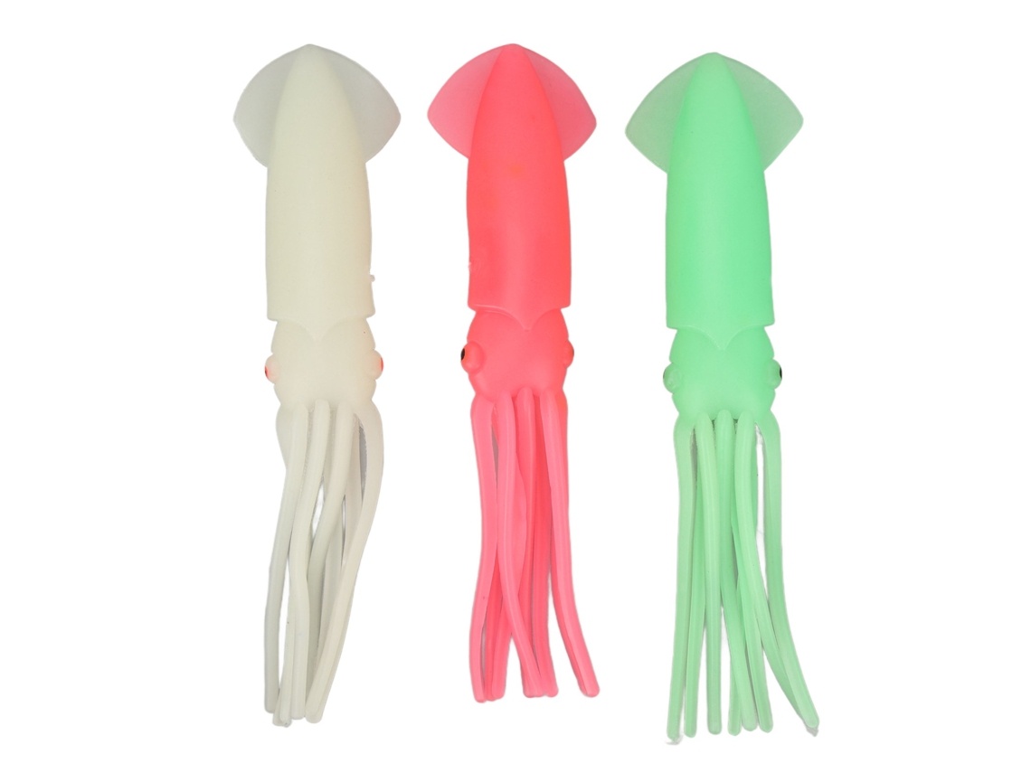 Isca de Lula Simulada Brilhante 23cm 3pcs