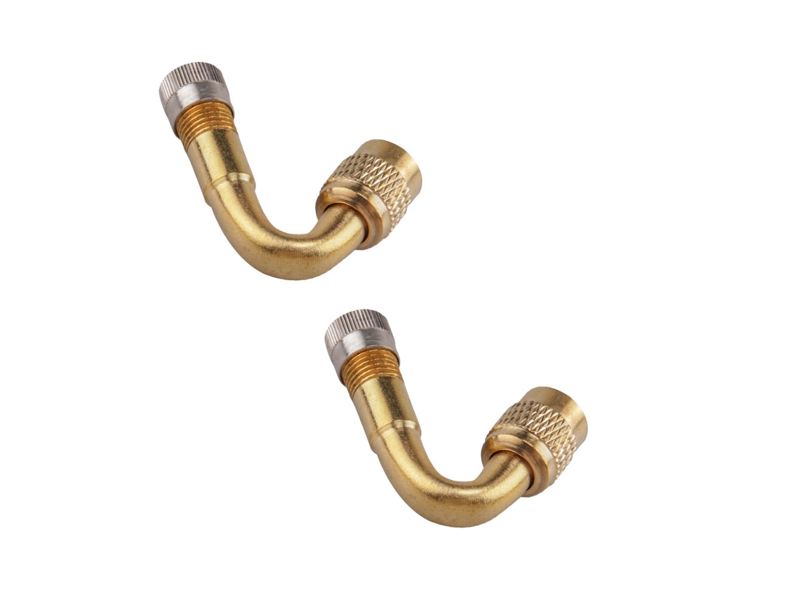 Extensor De Válvula Angular Em Latão Universal Para Pneu De Caminhão Carro Moto E Bicicleta