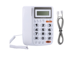 Telefone Fixo Com Fio De Mesa Com Id De Chamada E Alto-falante Para Casa E Escritório Branco