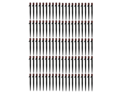 100 Gotes Emissores Ajustáveis 360° Vazão Jardim Irrigação Vermelho 13cm
