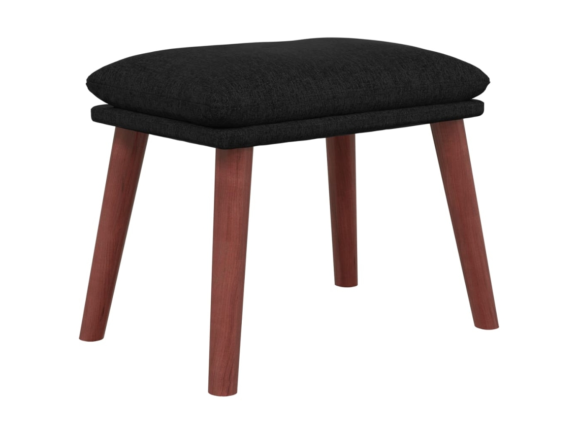 Apoio de pés VIDAXL Preto Tecido (45x29.5x39 cm )