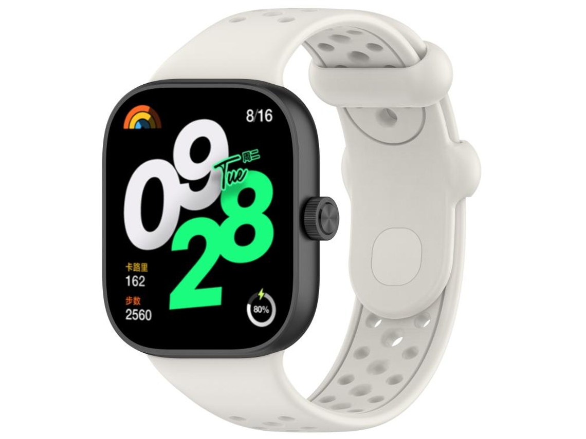 Bracelete Para Xiaomi Band 9 Pro / Redmi Watch 6 / 5 - Silicone Respirável Com Orifícios - Cor Sólida Dourado Claro