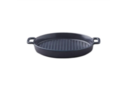 Assadeira Redonda De Cerâmica De 20 Cm Com Alças Duplas Para Forno, Ideal Para Lasanha E Caçarolas.