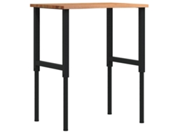 Workbench, Workbenches Vidaxl Marrom Madeira De Carvalho (80 X 60 X (71.5-98) Cm)