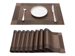 Nova Line conjunto de 8 Guardanapos Laváveis/resistentes Ao Calor/antiderrapantes, 45x30cm, Café