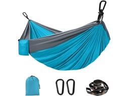 Hammock 270x140cm Para Camping Jardim, Com Sacola Portátil, Capacidade Máxima 300kg