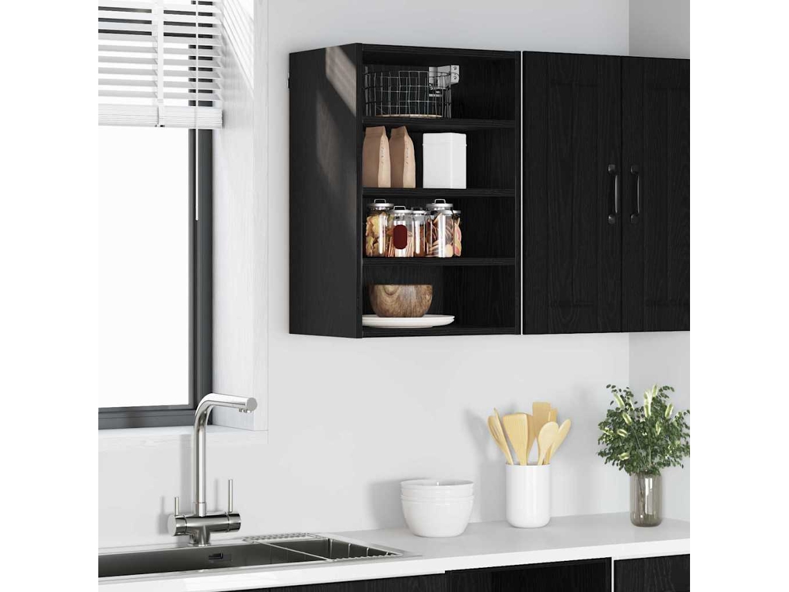 Vidaxl Armário Suspenso Carvalho Preto 40 X 29,5 X 60 Cm