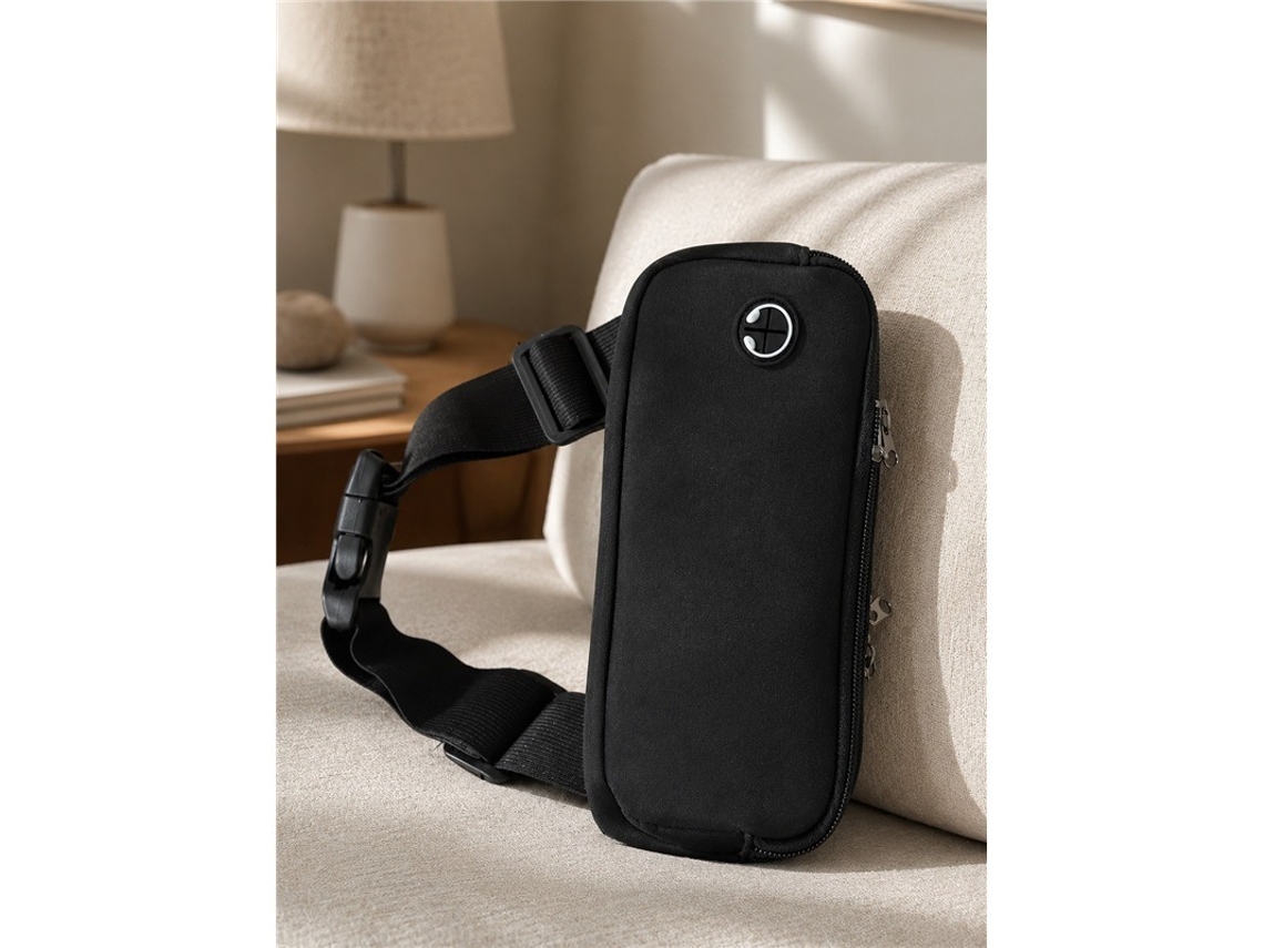Bolsa Transversal Celular Preta Prática Compacta