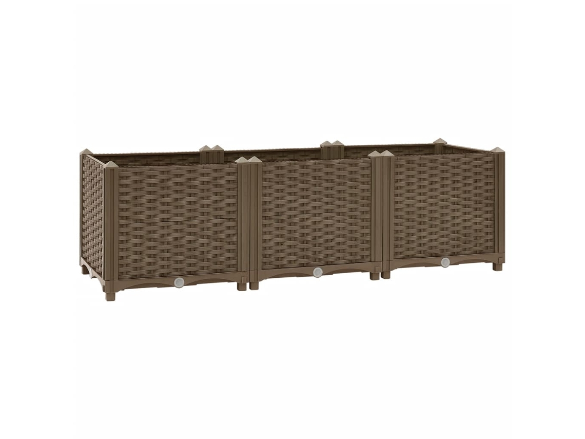 Raised Bed, Raised Beds Vidaxl Marrom Polipropileno (120 X 40 X 38 Cm)