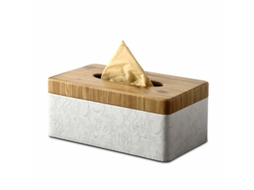 2026 cubierta de Caja de Pañuelos Rectangular Moderna Con Diseño de Flores Blancas