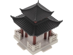 Miniatura Antigo Pavilhão Chinês 10 Decoração Externa Resistente Intempéries Ornamento Jardim Pedras GOKOCO