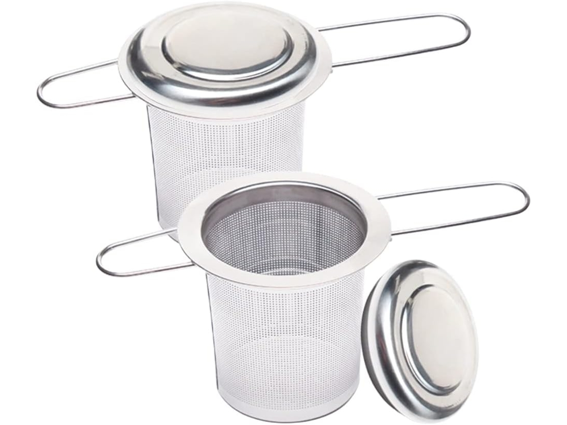 Infusor De Chá, 2 Peças, Com Tampa, Em Aço Inoxidável. Aquaforge
