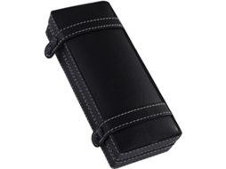 Estojo Para Canetas Em Couro Pu Preto, Porta-canetas Pequeno, Caixa Compacta E Vazia Com Tampa Segura, Para Presentear