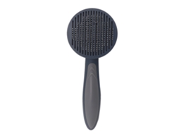 Pente de Grooming Business para pets, com autolimpeza, antiderrapante, para gatos e cães, redução de perda de pelo, cinza | S/MARCA