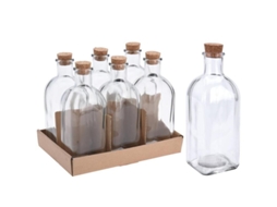 Botella vidrio tapon corcho 500 ml