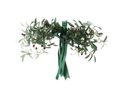 Decoração Porta Ramo Oliva Flor Seda Simulada