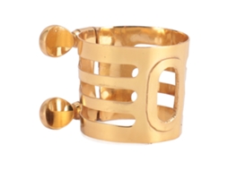 Ligadura De Saxofone Tenor Em Latão Dourado Com Parafusos Duos Design Elegante E Som De Qualidade