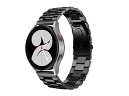 Bracelete Universal para Samsung Galaxy Watch 4 com Cabeça Plana e Três Contas Preto XIAOMOYU (40mm/44mm)