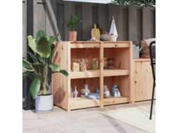 Vidaxl Armário De Cozinha Para Exterior Meppel 106x55x92 Cm Pinho Maciço