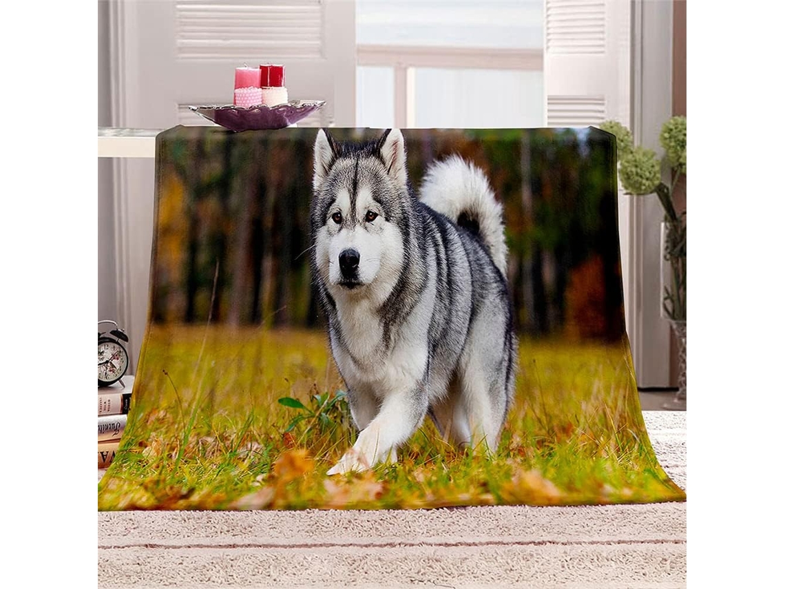 Manta de Flanela Fansu Estampa 3d Cachorro Colcha Microfibra Macia e Fofa para o Inverno Ideal Cama Ou Sofá Ad