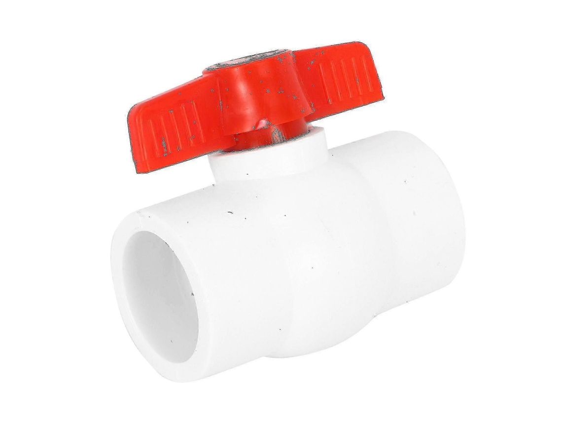 3 Válvulas De Esfera Em Pvc Para Água, 50mm/2 Polegadas, Com Pontas Deslizantes, Vermelho E Branco