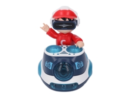 Mali brinquedo Dançante Menino Rock Dj com Música Luzes Rodas Universais Bouncing Beat Azul