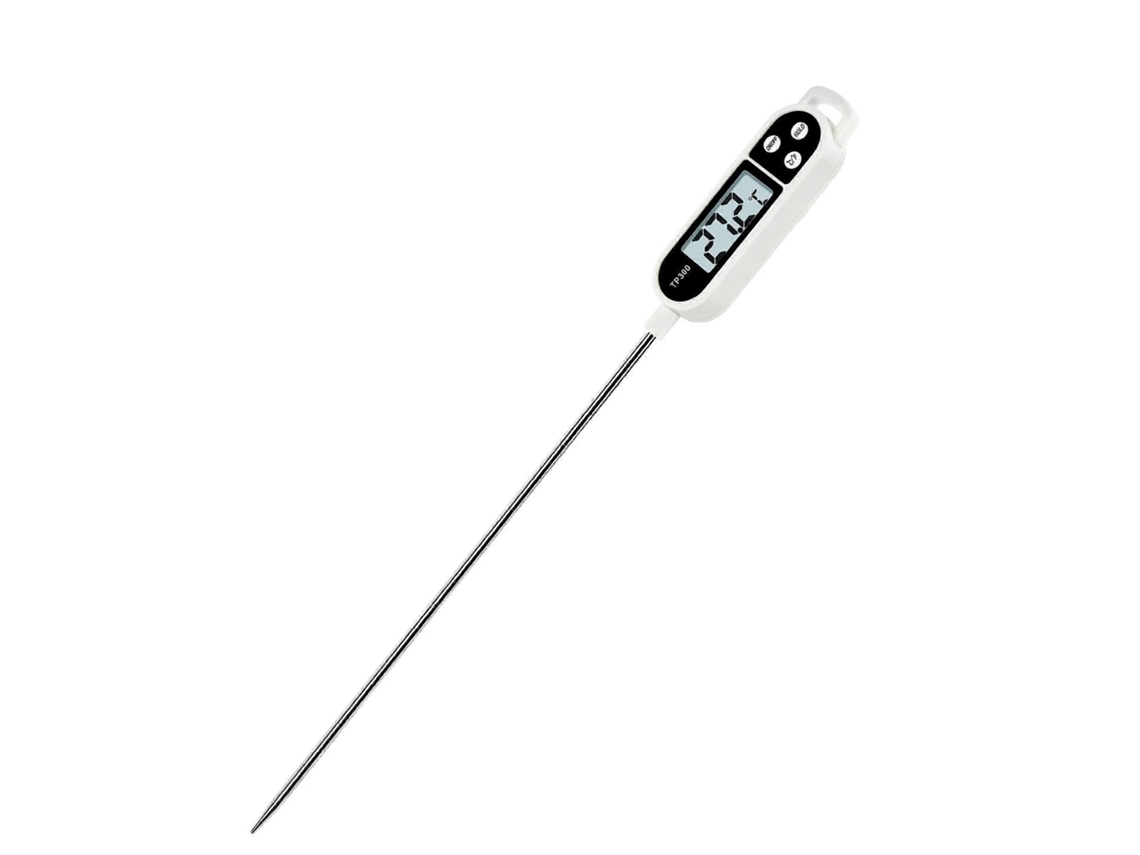 Termômetro De Cozinha Com Leitura Instantânea, Sonda Longa E Visor Lcd. Termômetro Digital Para Carnes E Outros Alimentos.