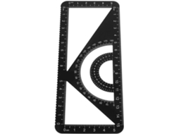 Réguas Geométricas E Transferidor De Borda Reta Em Liga Alumínio Durável Para Desenho Técnico Medição Ambientes
