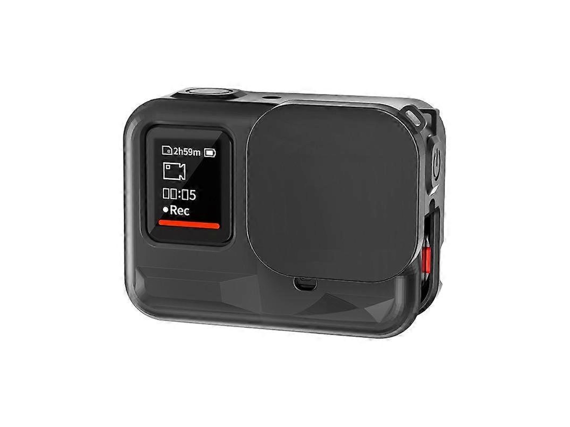 Capa Protetora De Silicone Com Alça De Pulso E Capa De Lente Para Insta360 Ace Pro (preta)