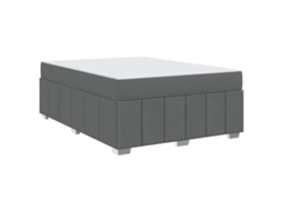 Conjunto 1 Cama Box Vidaxl Cinzento Tecido (140 X 200 Cm)