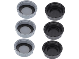 Tampões De Ralo Plástico Preto, Conjunto De 6 Peças, Resistentes Ao Desgaste E Fáceis De Limpar, Para Proteção De