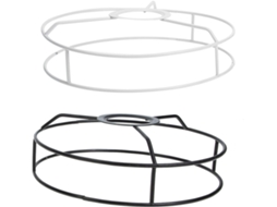 Conjunto De 2 Suportes Redondos De Metal Preto E Branco, Resistentes, Para Pendurar Luminárias, Materiais Para Projetos "faça Você Mesmo".