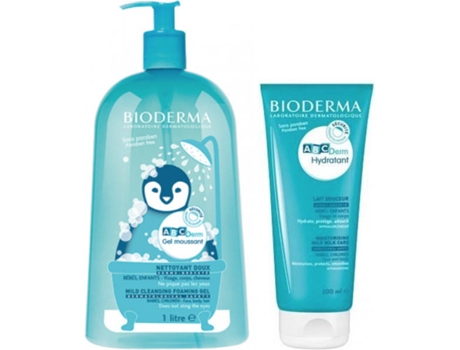 ABCDERM GEL MOUSSANT 1L + LEITE HYDRA 200ML - 2€ DESCONTO