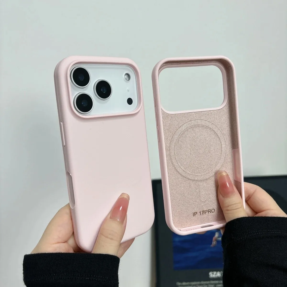 Capa Magsafe Original Em Silicone Líquido Para Iphone 15 Pro Max (rosa).