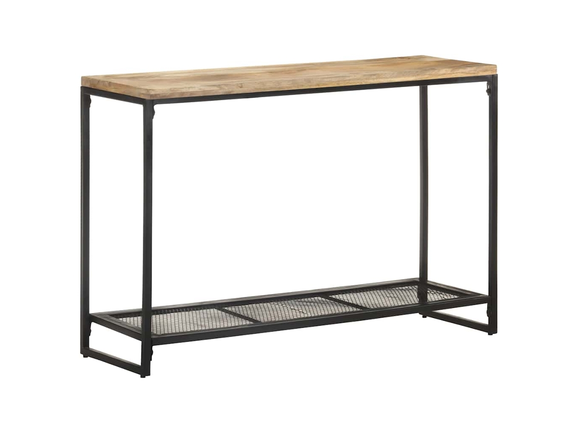 Vidaxl Mesa Consola 110x35x75 Cm Madeira De Mangueira Maciça