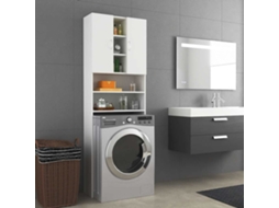 Vidaxl Armário Para Máquina De Lavar 64x25,5x190 Cm Branco