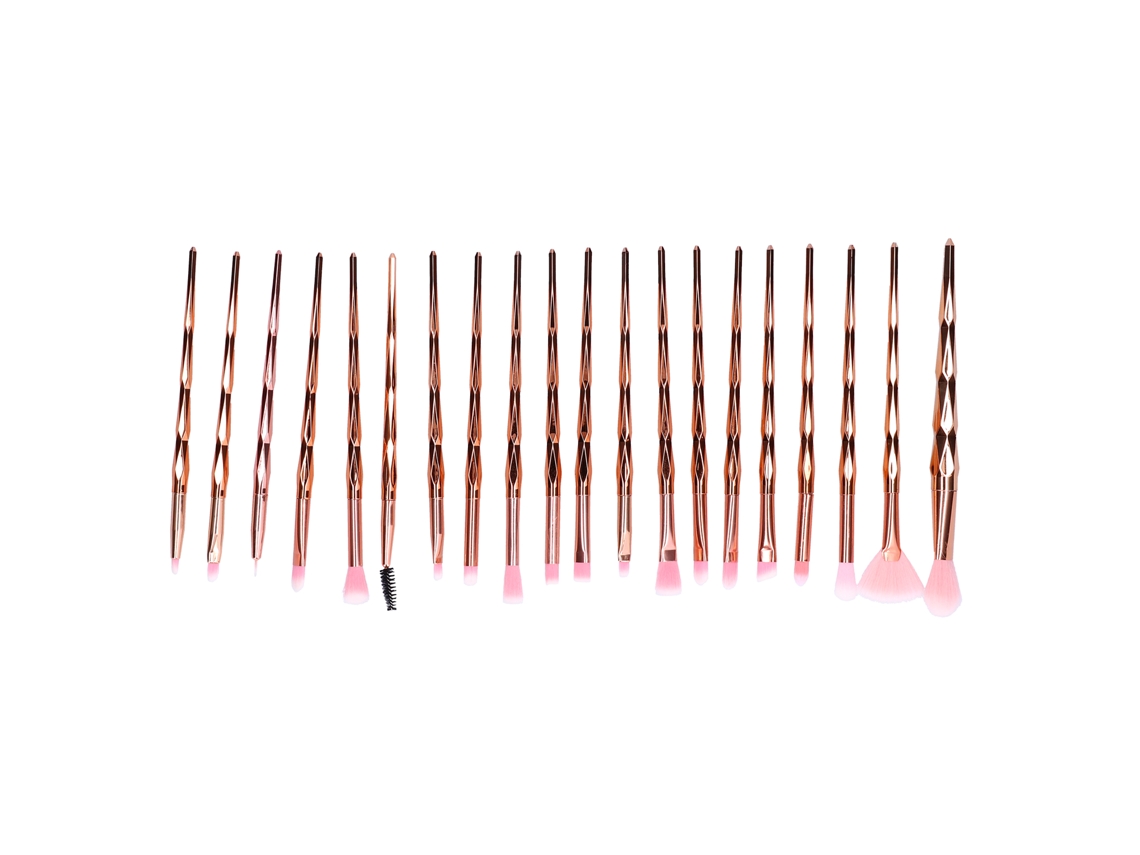 Set De Pincéis De Maquiagem Para Mulher Com 20 Peças, Cerdas Suaves E Cabo Abs Durável