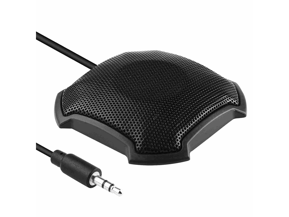Microfone de Conferência Desktop 360° Omnidirecional 3.5mm Plug Play Pc Mac Laptop | S/MARCA