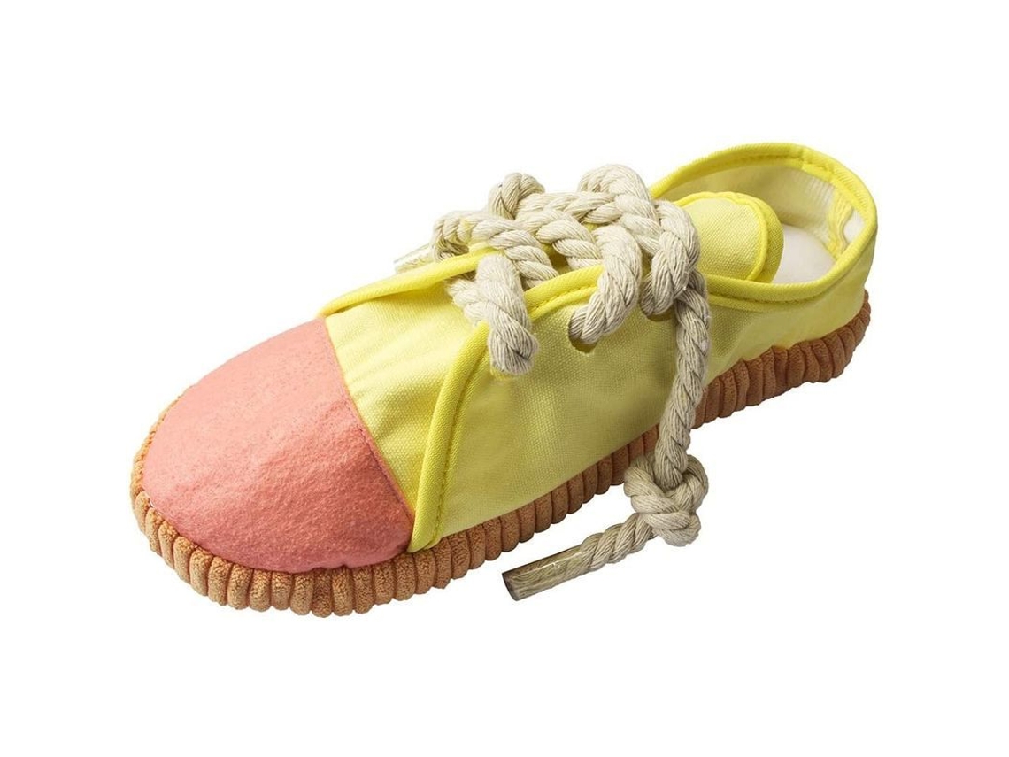 2026 juguete de Mordida Interactivo para Perros com Som de Chirrido Material Resistente Plush Simula Sapatos Amarelo