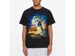 Rockinstone Back To The Future Movie Btf Poster Black Adult T-shirt Size:l