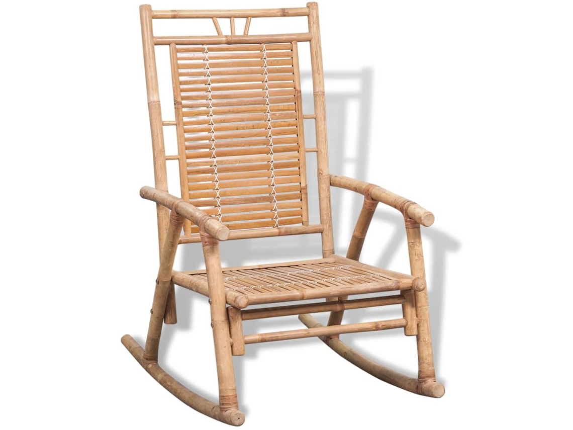 Vidaxl Cadeira De Balanço De Bambu