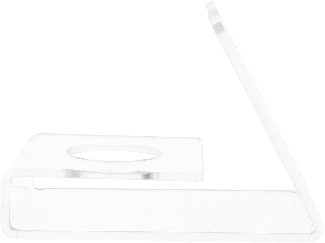 Suporte de acrílico resistente e fácil de limpar para máquina de barbear elétrica.