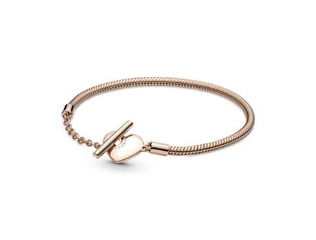 Moments Rosa De 14k Con Cierre En T Y Corazónpulsera Pandora Moments Cadena De Serpiente Con Un Recubrimiento En Oro 589285c00 Pandora
