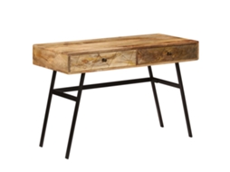 Vidaxl Secretária Com Gavetas Madeira Mangueira Maciça 110x50x76 Cm