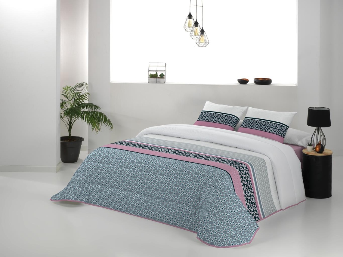 Colcha JVR Milos (Poliéster - Azul - 160 cm)